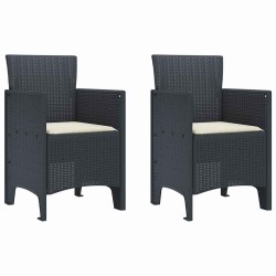 Ensemble de salle à manger de jardin 3 pcs Anthracite 