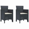 Ensemble de salle à manger de jardin 3 pcs Anthracite 