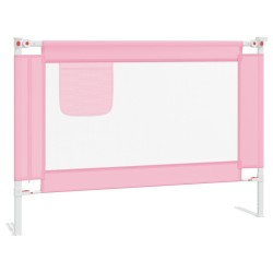 Barrière de sécurité de lit enfant Rose 90x25 cm Tissu 