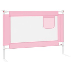 Barrière de sécurité de lit enfant Rose 90x25 cm Tissu 