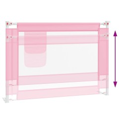 Barrière de sécurité de lit enfant Rose 90x25 cm Tissu 