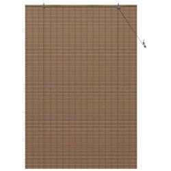 Store de Fenêtre avec des rideaux Marron 140 x 220 cm Bambou 