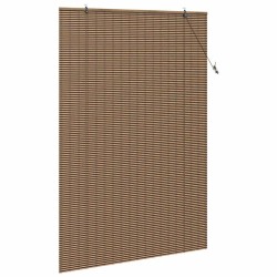 Store de Fenêtre avec des rideaux Marron 140 x 220 cm Bambou 