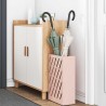 Support de parapluie rose 28x12x41 cm en acier 