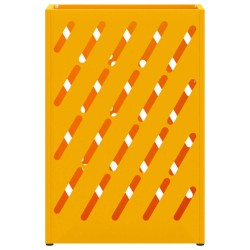 Porte-parapluie jaune moutarde 28x12x41 cm en acier. 
