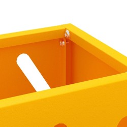 Porte-parapluie jaune moutarde 28x12x41 cm en acier. 