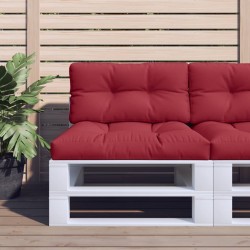 Coussin de palette rouge bordeaux 70x40x12 cm tissu 