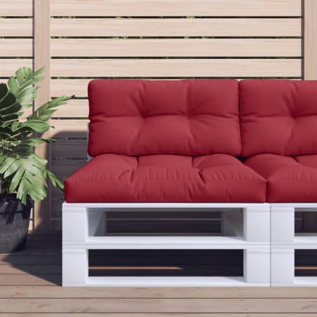 Coussin de palette rouge bordeaux 70x40x12 cm tissu 