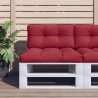 Coussin de palette rouge bordeaux 70x40x12 cm tissu 