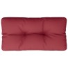 Coussin de palette rouge bordeaux 70x40x12 cm tissu 