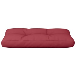 Coussin de palette rouge bordeaux 70x40x12 cm tissu 