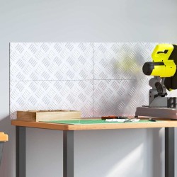 Plaques à damier en aluminium 4 pcs antidérapantes 50x20 cm 