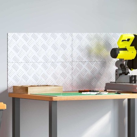 Plaques à damier en aluminium 4 pcs antidérapantes 50x20 cm 