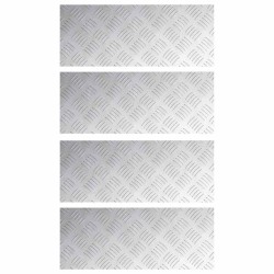 Plaques à damier en aluminium 4 pcs antidérapantes 50x20 cm 