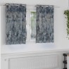 Rideaux en velours 2 pcs avec œillets gris argent 140x140 cm 