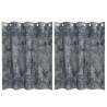 Rideaux en velours 2 pcs avec œillets gris argent 140x140 cm 
