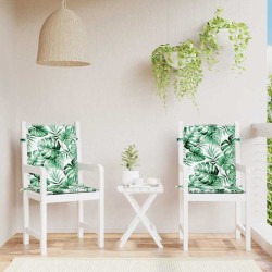 Coussins de chaise Autre 2 pcs Motif de feuille 100 x 50 x 3 cm 