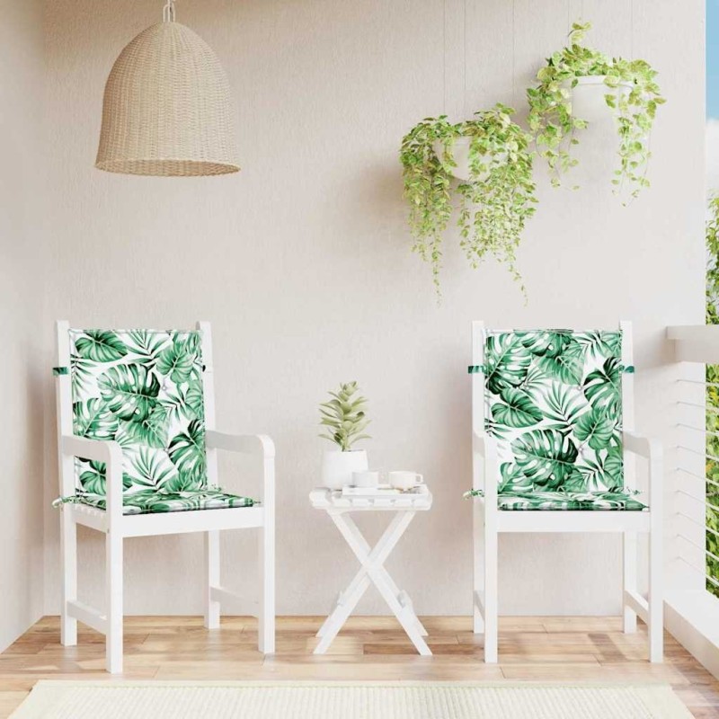 Coussins de chaise Autre 2 pcs Motif de feuille 100 x 50 x 3 cm 