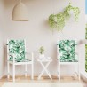 Coussins de chaise Autre 2 pcs Motif de feuille 100 x 50 x 3 cm 