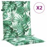 Coussins de chaise Autre 2 pcs Motif de feuille 100 x 50 x 3 cm 