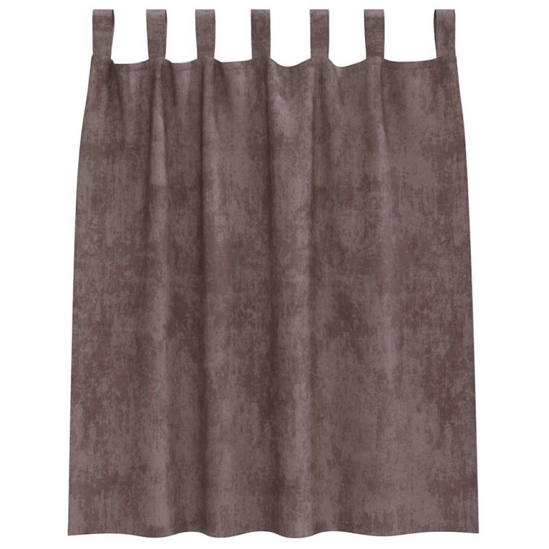 Rideaux en velours - 2 pièces, œillets marron, 140x140 cm 