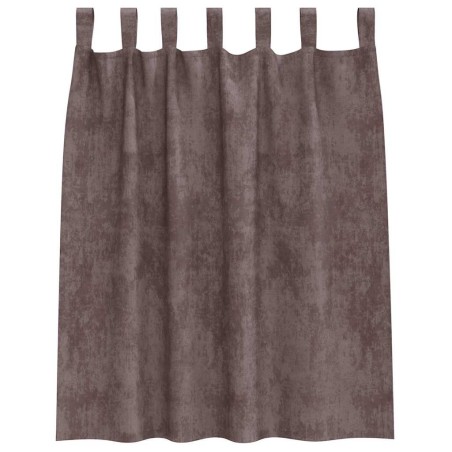 Rideaux en velours - 2 pièces, œillets marron, 140x140 cm 