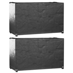 Housses salon de jardin 2pcs 8œillets 170x94x70cm rectangulaire 