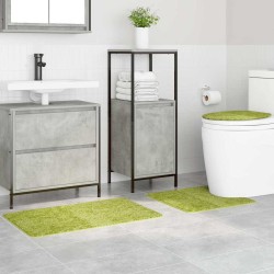 Ensemble de 3 Tapis de Bain Vert en Polypropylène Antidérapant 