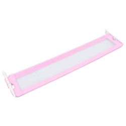 Barrière de sécurité de lit d'enfant Rose 180x42 cm Polyester 