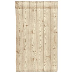 Papier peint 3D grain de bois marron 10x0,53 m non tissé 