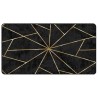 Tapis lavable noir et doré 80x150 cm antidérapant 