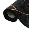 Tapis lavable noir et doré 80x150 cm antidérapant 