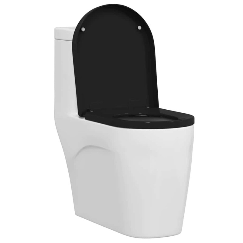 Siège de toilette Noir 48 x 36.5 x 4.5 cm Polypropylène 