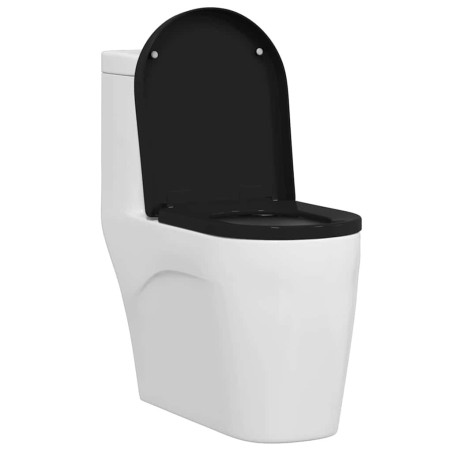 Siège de toilette Noir 48 x 36.5 x 4.5 cm Polypropylène 