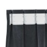 Rideaux occultants avec bande supérieure 2 pcs Velours Gris clair 