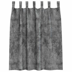 Rideaux en velours , 2 pièces avec œillets gris, 140x140 cm 