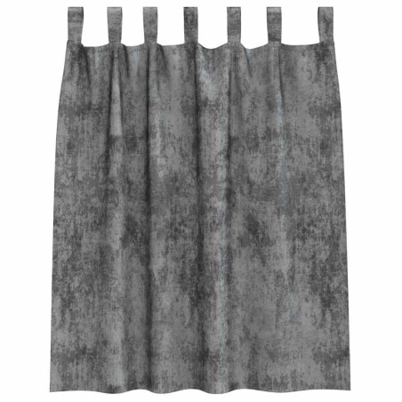 Rideaux en velours , 2 pièces avec œillets gris, 140x140 cm 