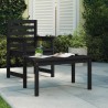 Table de jardin noir 82,5x50,5x45 cm bois massif de pin 