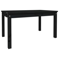 Table de jardin noir 82,5x50,5x45 cm bois massif de pin 