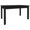 Table de jardin noir 82,5x50,5x45 cm bois massif de pin 