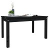 Table de jardin noir 82,5x50,5x45 cm bois massif de pin 
