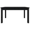Table de jardin noir 82,5x50,5x45 cm bois massif de pin 