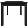Table de jardin noir 82,5x50,5x45 cm bois massif de pin 