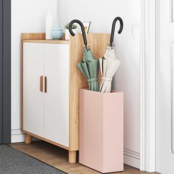 Support de parapluie rose - 28x12x41 cm en acier 