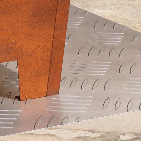 Plaques en Aluminium à Motifs 2 pcs Antidérapant 50x40 cm 