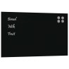 Tableau noir magnétique mural noir 100x60 cm verre trempé 