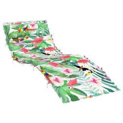 Coussin de chaise longue multicolore 180x60x4 cm tissu oxford 