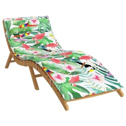 Coussin de chaise longue multicolore 180x60x4 cm tissu oxford 