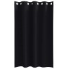 Rideaux avec des rideaux 2 pcs Noir 175 x 140 cm Polyester 