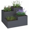 Jardinière 100x100x60 cm en acier anthracite 